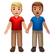 👨🏼‍🤝‍👨🏽 Emoji Dois Homens De Mãos Dadas: Pele Morena Clara E Pele Morena na Apple iOS 13.2.
