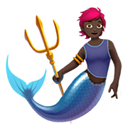 Emoji 🧜🏿 Sirena: Carnagione Scura su Apple iOS 13.2.