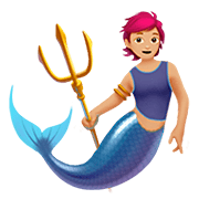 🧜🏼 Emoji Persona Sirena: Tono De Piel Claro Medio en Apple iOS 13.2.