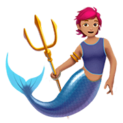 Emoji 🧜🏽 Sirena: Carnagione Olivastra su Apple iOS 13.2.