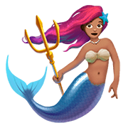 Emoji 🧜🏽‍♀️ Sirena Donna: Carnagione Olivastra su Apple iOS 13.2.