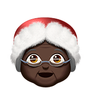Emoji 🤶🏿 Mamma Natale: Carnagione Scura su Apple iOS 13.2.