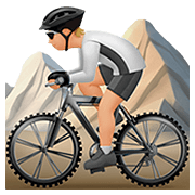 🚵🏼 Emoji Persona En Bicicleta De Montaña: Tono De Piel Claro Medio en Apple iOS 13.2.