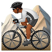Emoji 🚵🏾 Ciclista Di Mountain Bike: Carnagione Abbastanza Scura su Apple iOS 13.2.