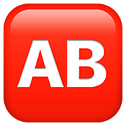 🆎 Emoji Großbuchstaben AB in rotem Quadrat Apple iOS 13.2.