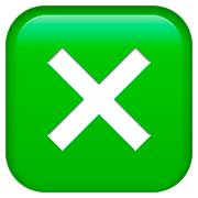 ❎ Emoji Kreuzsymbol im Quadrat Apple iOS 13.2.