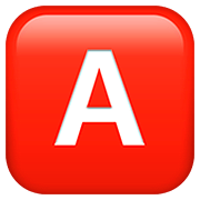 🅰️ Emoji Großbuchstabe A in rotem Quadrat Apple iOS 13.2.