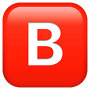 🅱️ Emoji Botão B (tipo Sanguíneo) na Apple iOS 13.2.