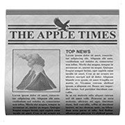 Émoji 📰 Journal sur Apple iOS 13.2.