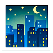 Emoji 🌃 Notte Stellata su Apple iOS 13.2.