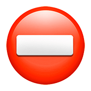 Emoji ⛔ Segnale Di Divieto Di Accesso su Apple iOS 13.2.