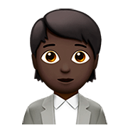 🧑🏿‍💼 Emoji Trabalhador De Escritório: Pele Escura na Apple iOS 13.2.