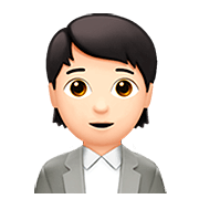 🧑🏻‍💼 Emoji Büroangestellte(r): helle Hautfarbe Apple iOS 13.2.
