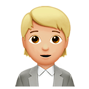 🧑🏼‍💼 Emoji Oficinista Hombre: Tono De Piel Claro Medio en Apple iOS 13.2.