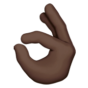 Emoji 👌🏿 Mano Che Fa OK: Carnagione Scura su Apple iOS 13.2.