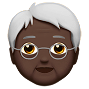 Emoji 🧓🏿 Adulto Anziano: Carnagione Scura su Apple iOS 13.2.