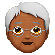 🧓🏾 Emoji Persona Adulta Madura: Tono De Piel Oscuro Medio en Apple iOS 13.2.