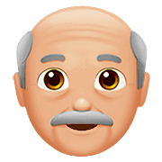 👴🏼 Emoji älterer Mann: mittelhelle Hautfarbe Apple iOS 13.2.