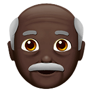 Emoji 👴🏿 Uomo Anziano: Carnagione Scura su Apple iOS 13.2.