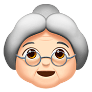 Émoji 👵🏻 Femme âgée : Peau Claire sur Apple iOS 13.2.