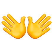 Emoji 👐 Mani Aperte su Apple iOS 13.2.