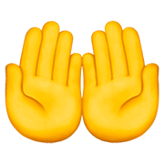 Emoji 🤲 Mani Unite In Alto su Apple iOS 13.2.