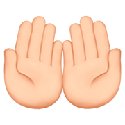 Emoji 🤲🏻 Mani Unite In Alto: Carnagione Chiara su Apple iOS 13.2.