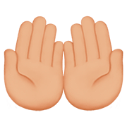 🤲🏼 Emoji Palmas Hacia Arriba Juntas: Tono De Piel Claro Medio en Apple iOS 13.2.