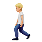 🚶🏼 Emoji Persona Caminando: Tono De Piel Claro Medio en Apple iOS 13.2.