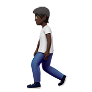 🚶🏿 Emoji Persona Caminando: Tono De Piel Oscuro en Apple iOS 13.2.