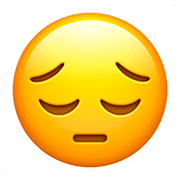 😔 Emoji Cara Desanimada en Apple iOS 13.2.