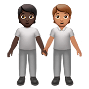 Émoji 🧑🏿‍🤝‍🧑🏽 Deux Personnes Se Tenant La Main : Peau Foncée Et Peau Légèrement Mate sur Apple iOS 13.2.