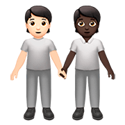 🧑🏻‍🤝‍🧑🏿 Emoji Dos Personas Dándose La Mano: Tono De Piel Claro, Tono De Piel Oscuro en Apple iOS 13.2.