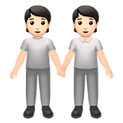 🧑🏻‍🤝‍🧑🏻 Emoji Dos Personas Dándose La Mano: Tono De Piel Claro en Apple iOS 13.2.
