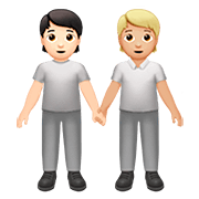 🧑🏻‍🤝‍🧑🏼 Emoji Dos Personas Dándose La Mano: Tono De Piel Claro, Tono De Piel Claro Medio en Apple iOS 13.2.