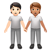 Émoji 🧑🏻‍🤝‍🧑🏽 Deux Personnes Se Tenant La Main : Peau Claire Et Peau Légèrement Mate sur Apple iOS 13.2.