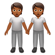 🧑🏾‍🤝‍🧑🏾 Emoji sich an den Händen haltende Personen: mitteldunkle Hautfarbe Apple iOS 13.2.