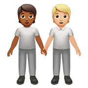 Émoji 🧑🏾‍🤝‍🧑🏼 Deux Personnes Se Tenant La Main : Peau Mate Et Peau Moyennement Claire sur Apple iOS 13.2.