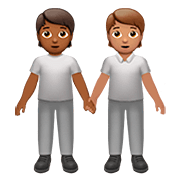 🧑🏾‍🤝‍🧑🏽 Emoji sich an den Händen haltende Personen: mitteldunkle Hautfarbe, mittlere Hautfarbe Apple iOS 13.2.