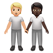 🧑🏼‍🤝‍🧑🏿 Emoji sich an den Händen haltende Personen: mittelhelle Hautfarbe, dunkle Hautfarbe Apple iOS 13.2.
