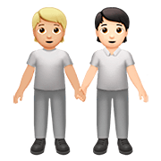 🧑🏼‍🤝‍🧑🏻 Emoji Dos Personas Dándose La Mano: Tono De Piel Claro Medio Y Tono De Piel Claro en Apple iOS 13.2.