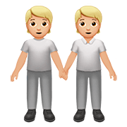 Émoji 🧑🏼‍🤝‍🧑🏼 Deux Personnes Se Tenant La Main : Peau Moyennement Claire sur Apple iOS 13.2.