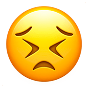 Emoji 😣 Faccina Perseverante su Apple iOS 13.2.