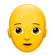 🧑‍🦲 Emoji Erwachsener: Glatze Apple iOS 13.2.