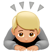 🙇🏼 Emoji sich verbeugende Person: mittelhelle Hautfarbe Apple iOS 13.2.