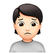🙍🏻 Emoji missmutige Person: helle Hautfarbe Apple iOS 13.2.