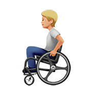 🧑🏼‍🦽 Emoji Person in manuellem Rollstuhl: mittelhelle Hautfarbe Apple iOS 13.2.