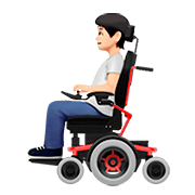 🧑🏻‍🦼 Emoji Person in motorisiertem Rollstuhl: helle Hautfarbe Apple iOS 13.2.