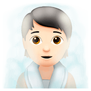 Emoji 🧖🏻 Persona In Sauna: Carnagione Chiara su Apple iOS 13.2.