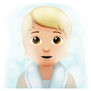 Emoji 🧖🏼 Persona In Sauna: Carnagione Abbastanza Chiara su Apple iOS 13.2.